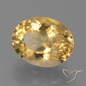 Citrino Dorato chiaro naturale da 7.42 ct, Ovale, VVS
