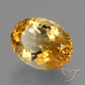 Citrino Arancio intenso-OroG naturale da 7.08 ct, Ovale, VVS