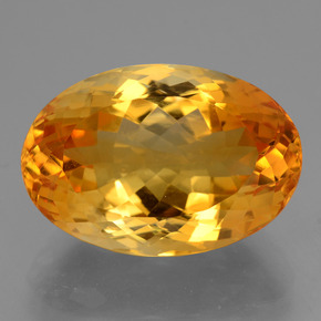 Citrino naturale oro da 13,46 ct, taglio ovale, VVS