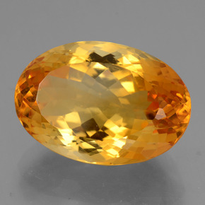 Citrino naturale oro da 13,46 ct, taglio ovale, VVS