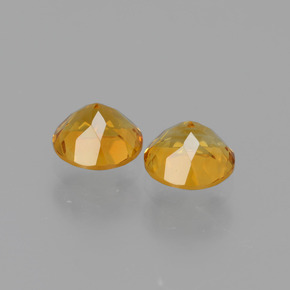 Gemme di Citrino Giallo oro naturale da 0.96 ct, Taglio rotondo, VVS-VS