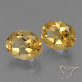 Gemme di Citrino Dorato medio-scuro naturale da 4.46 ct, Ovale, VVS-VS
