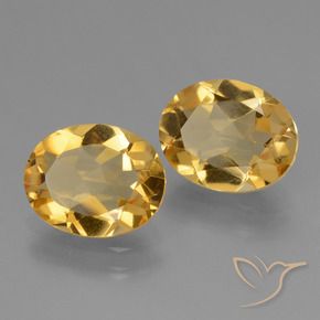 Gemme di Citrino Dorato medio-scuro naturale da 3.83 ct, Ovale, VS