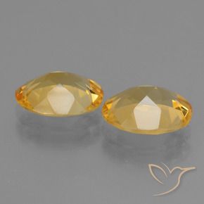 Gemme di Citrino Dorato medio-scuro naturale da 3.83 ct, Ovale, VS
