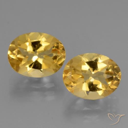 5.04ctw Naturale Arancio Dorato Profondo Citrino, Ovale, VVS-VS