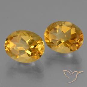 Gemme di Citrino Arancio Dorato Profondo naturale da 5.25 ct, Ovale, VVS-VS