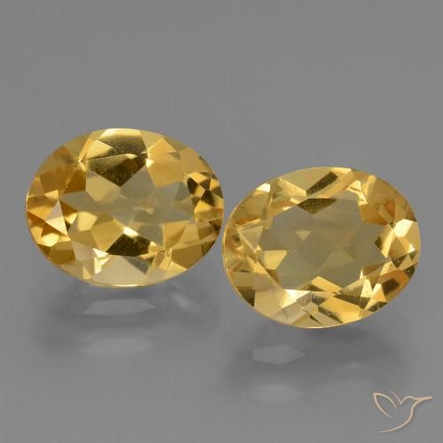 Gemme di Citrino Dorato medio-scuro naturale da 4.66 ct, Ovale, VVS-VS