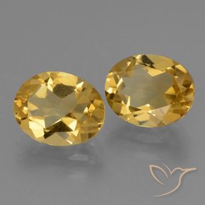 Gemme di Citrino Dorato medio-scuro naturale da 4.66 ct, Ovale, VVS-VS