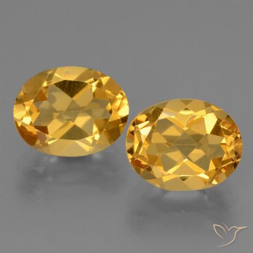5.22ctw Naturale Arancio Dorato Profondo Citrino, Ovale, VVS-VS