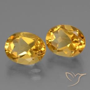 Gemme di Citrino Arancio Dorato Profondo naturale da 5.22 ct, Ovale, VVS-VS