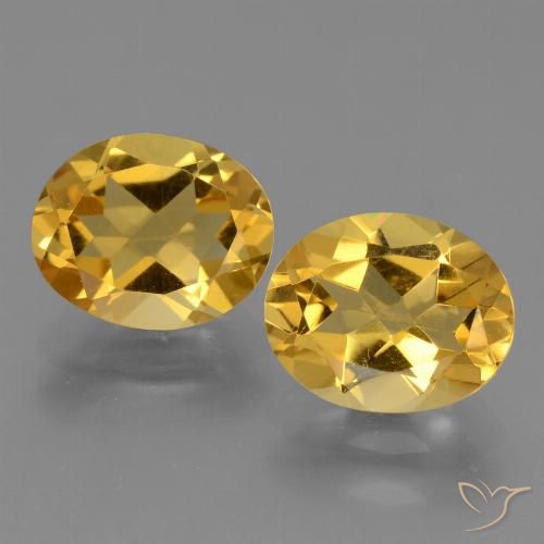 Citrino naturale dorato da 4,78 ct, taglio ovale, VVS