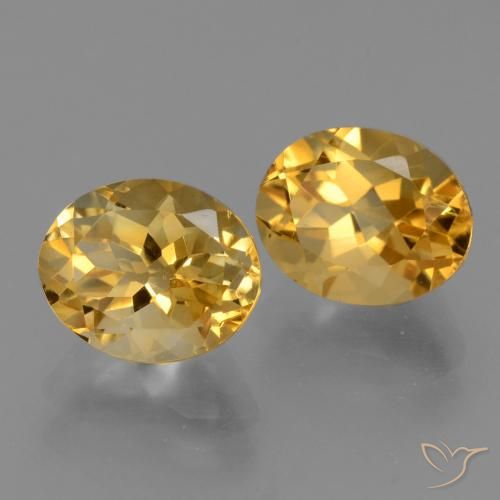 Gemme di Citrino Dorato medio-scuro naturale da 5.55 ct, Ovale, VVS
