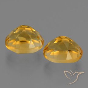 Gemme di citrino arancio dorato profondo naturale da 6,30 ct, taglio ovale, VVS-VS