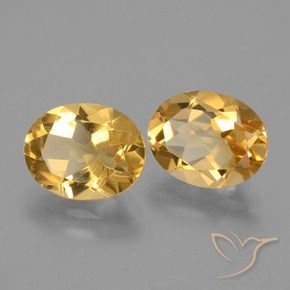 Gemme di Citrino Dorato medio-scuro naturale da 4.60 ct, Ovale, VVS
