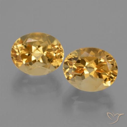 6.30ctw Naturale Arancio Dorato Profondo Citrino, Ovale, VVS