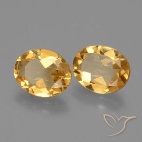 Gemme di Citrino Dorato medio-scuro naturale da 4.28 ct, Ovale, VVS-VS