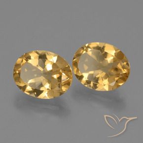 Gemme di Citrino Dorato medio-scuro naturale da 4.90 ct, Ovale, VS