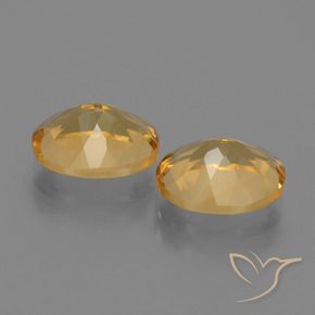 Gemme di Citrino Dorato medio-scuro naturale da 4.90 ct, Ovale, VS