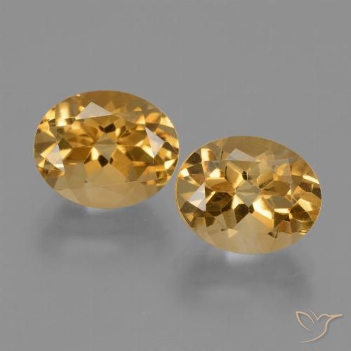 5.58ctw Naturale Arancio-Oro Citrino, Ovale, VVS-VS
