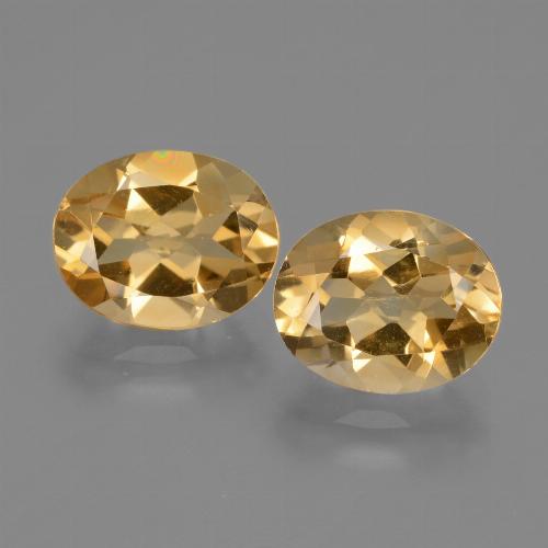Citrino naturale dorato da 4,84 ct, taglio ovale, VVS-VS