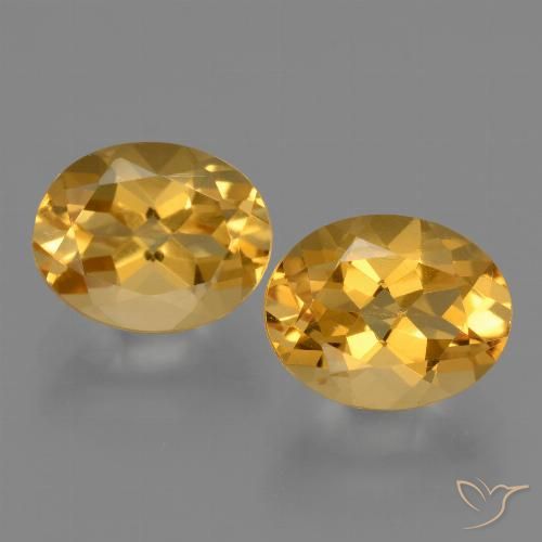 5.42ctw Naturale Dorato scuro Citrino, Ovale, VVS-VS