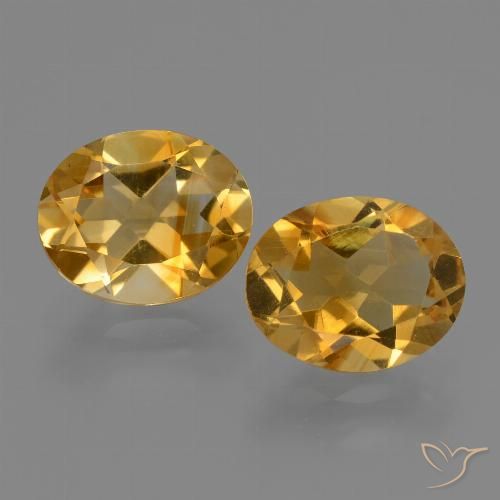 4.39ctw Naturale Arancio Dorato Profondo Citrino, Ovale, VVS-VS