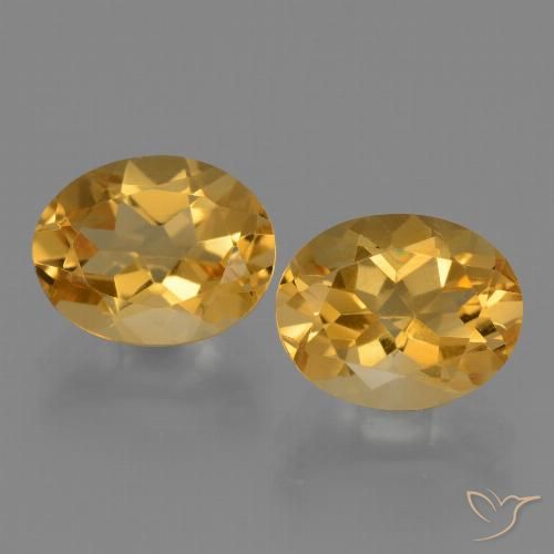 4.93ctw Naturale Arancio Dorato Profondo Citrino, Ovale, VVS