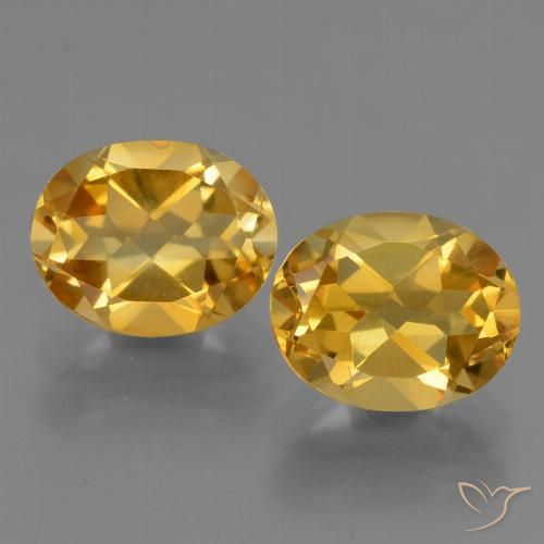5.25ctw Naturale Arancio Dorato Profondo Citrino, Ovale, VVS