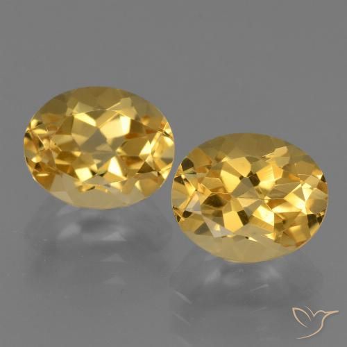 4.92ctw Naturale Arancio Dorato Profondo Citrino, Ovale, VVS