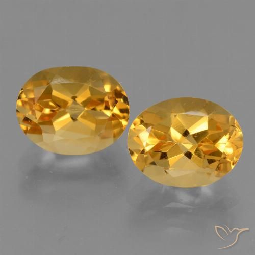 4.96ctw Naturale Arancio Dorato Profondo Citrino, Ovale, VVS