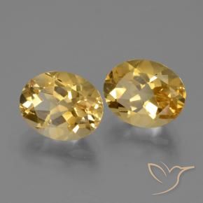 Gemme di Citrino Dorato medio-scuro naturale da 4.96 ct, Ovale, VVS-VS