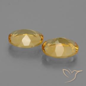 Gemme di Citrino Dorato medio-scuro naturale da 4.45 ct, Ovale, VVS-VS