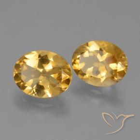 Gemme di Citrino Dorato medio-scuro naturale da 4.79 ct, Ovale, VVS-VS