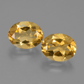 Citrino naturale dorato da 4,81 ct, taglio ovale, VVS