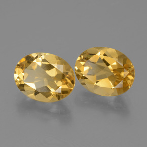Citrino naturale dorato da 4,81 ct, taglio ovale, VVS