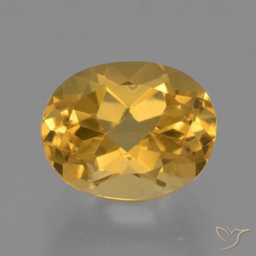 2.50ct Naturale Dorato medio-scuro Citrino, Ovale, VVS-VS