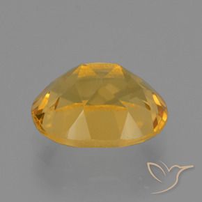 Citrino Dorato medio-scuro naturale da 2.50 ct, Ovale, VVS-VS