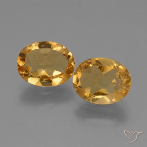 3.98ctw Naturale Arancio Dorato Profondo Citrino, Ovale, VS