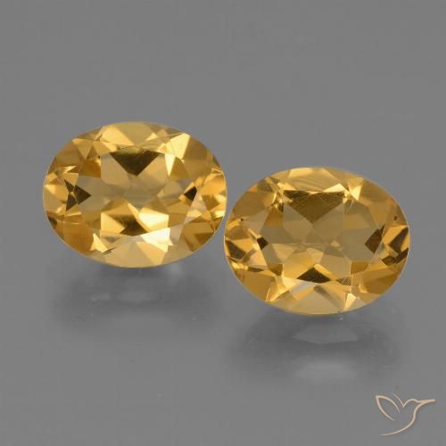 4.76ctw Naturale Arancio Dorato Profondo Citrino, Ovale, VVS