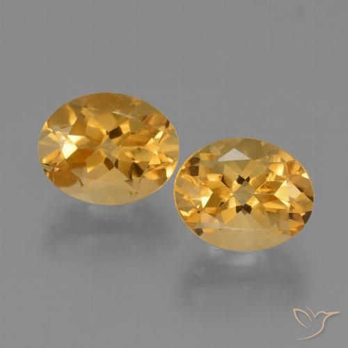 5.56ctw Naturale Arancio medio-chiaro-oroG Citrino, Ovale, VVS