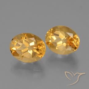 Gemme di Citrino Arancio medio-chiaro-oroG naturale da 5.56 ct, Ovale, VVS