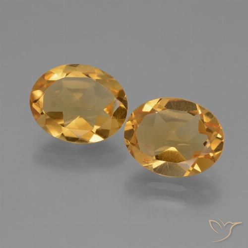 4.05ctw Naturale Arancio Dorato Profondo Citrino, Ovale, VVS