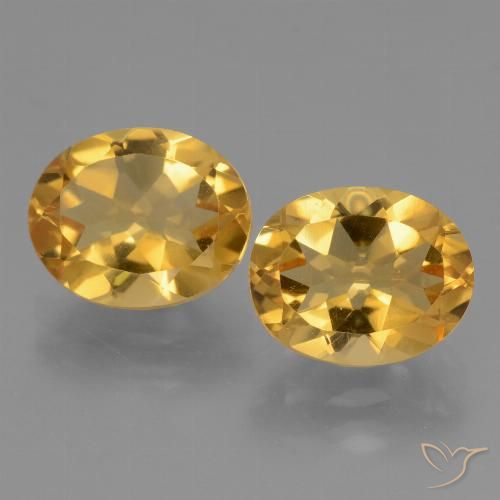 4.94ctw Naturale Arancio Dorato Profondo Citrino, Ovale, VVS-VS