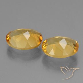 Gemme di Citrino Arancio Dorato Profondo naturale da 4.52 ct, Ovale, VVS-VS