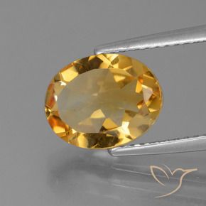 Citrino Arancione-Oro medio naturale da 2.33 ct, Ovale, VS