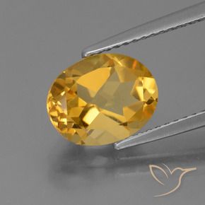 Citrino Dorato medio naturale da 2.57 ct, Ovale, VVS-VS