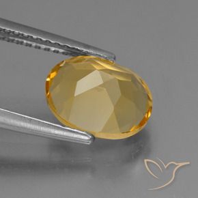 Citrino Dorato medio naturale da 2.57 ct, Ovale, VVS-VS