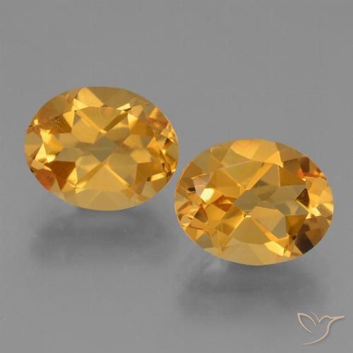 4.94ctw Naturale Arancio Scuro-Oro Citrino, Ovale, VS