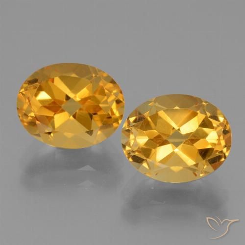 5.40ctw Naturale Arancio Dorato Profondo Citrino, Ovale, VVS-VS