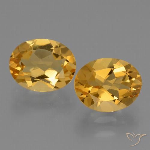 4.92ctw Naturale Arancio Dorato Profondo Citrino, Ovale, VVS